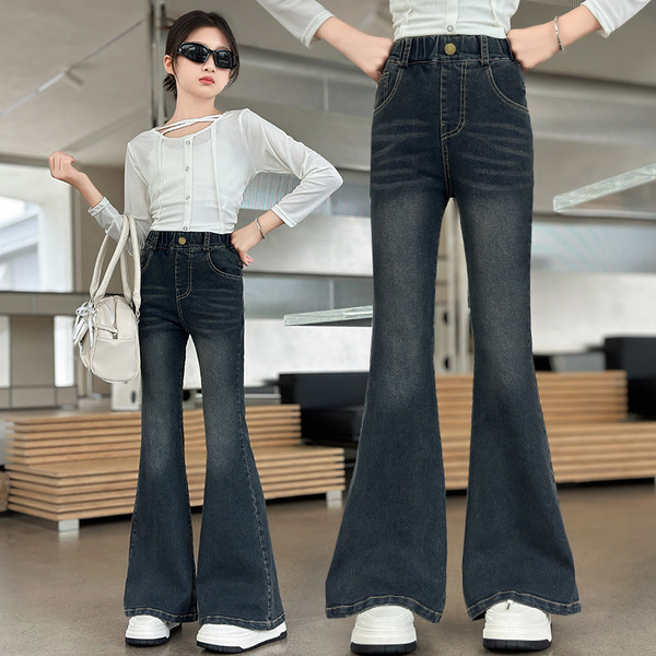 Autumn flared trousers