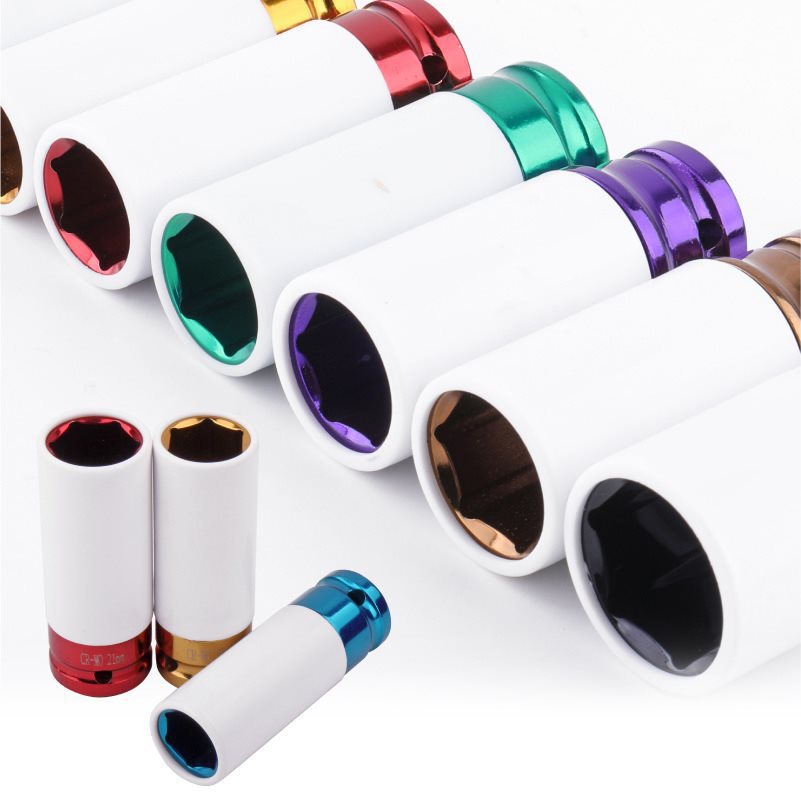 电动扳手套筒头 加长套筒汽车轮胎轮毂保护套筒 大飞长套筒头22mm