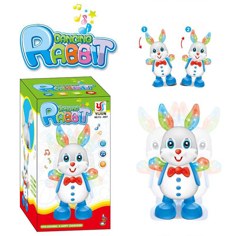 Juguete eléctrico interactivo para bebés, patito de dibujos animados que baila y canta, camina y se balancea con sonido espacial