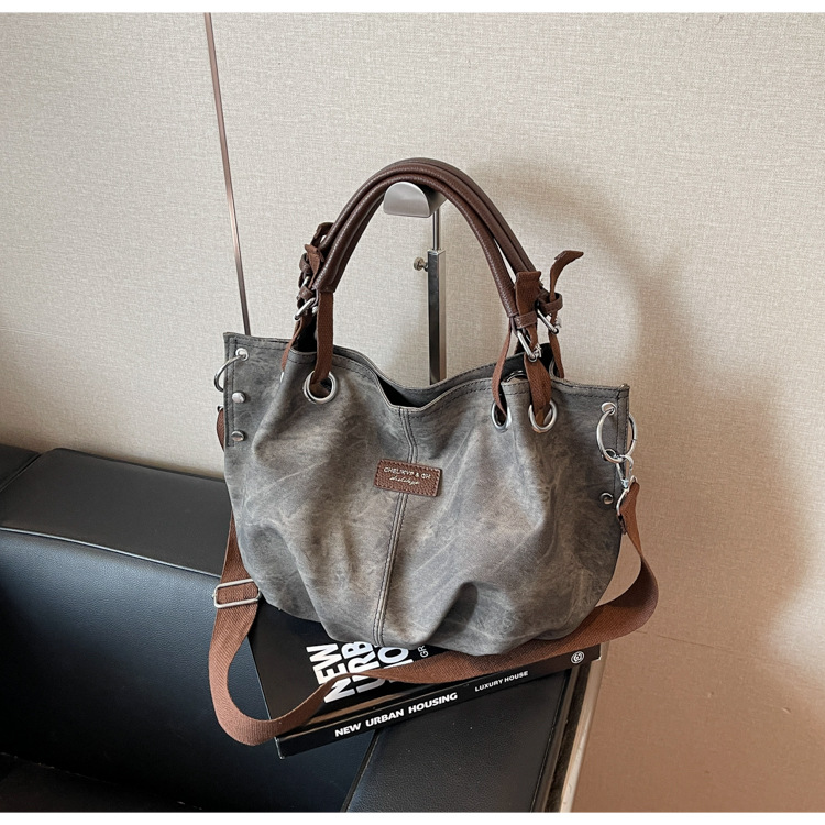 Korean Style Retro Handheld Tote Bag 2025 Autumn and Winter New Style Light Luxury Niche Popular Commuter Crossbody Women's Bag