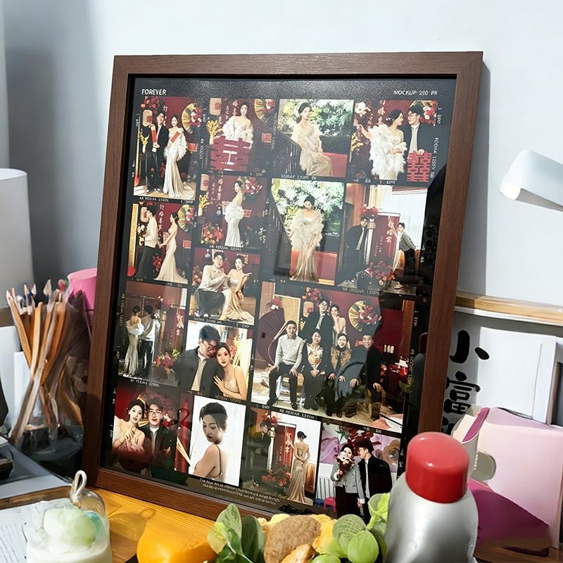 DIY Picture Frame Multi-Grid Photo Frame for Printing Polaroid Photos, Birthday Gifts, Anniversary, Engagement Photo Printing