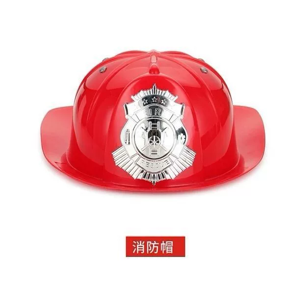 Cross-border children's plastic fire-fighting hat toy simulation safety helmet engineering hat play house role-playing toy