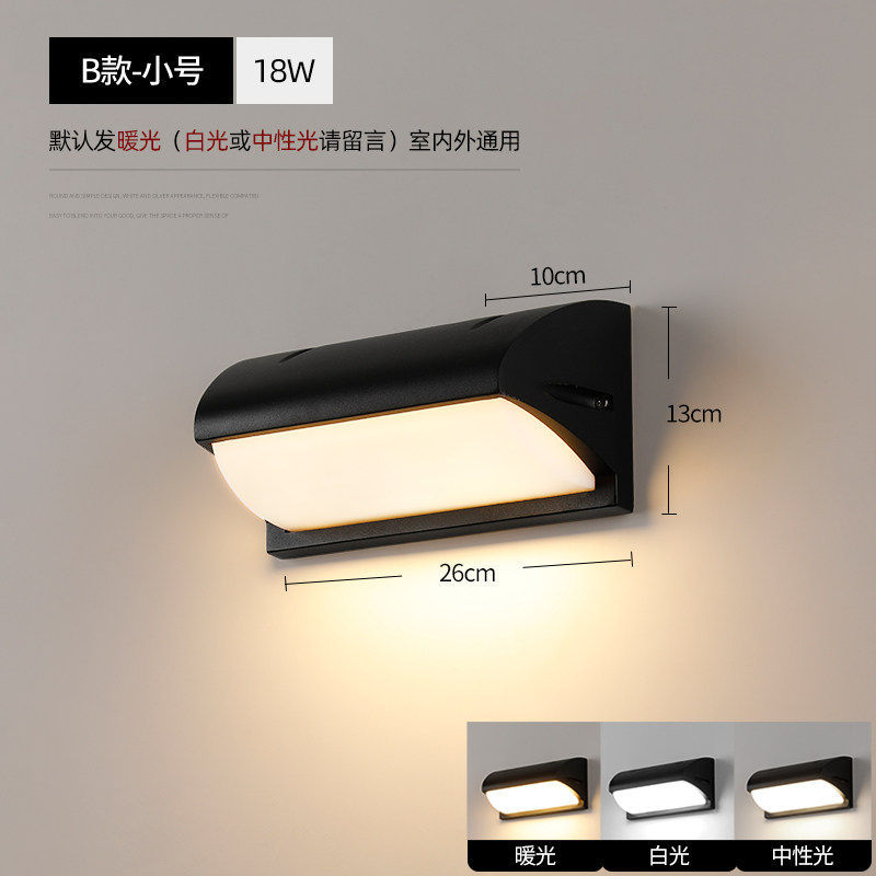 LED moderno y simple lámpara de pared impermeable lámpara de patio exterior lámpara de balcón de doble cabeza hotel pasillo sala de estar escalera lámpara de pared