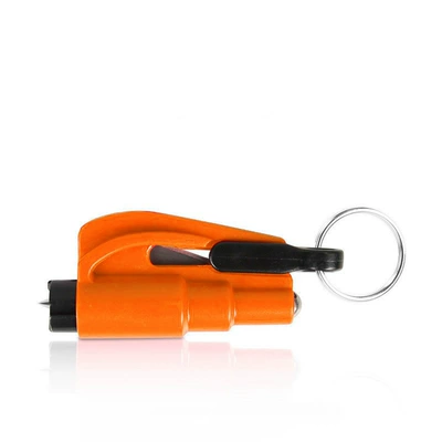 window-breaking tool, seatbelt cutter, Qəza çəkici - glossy-marble-orange