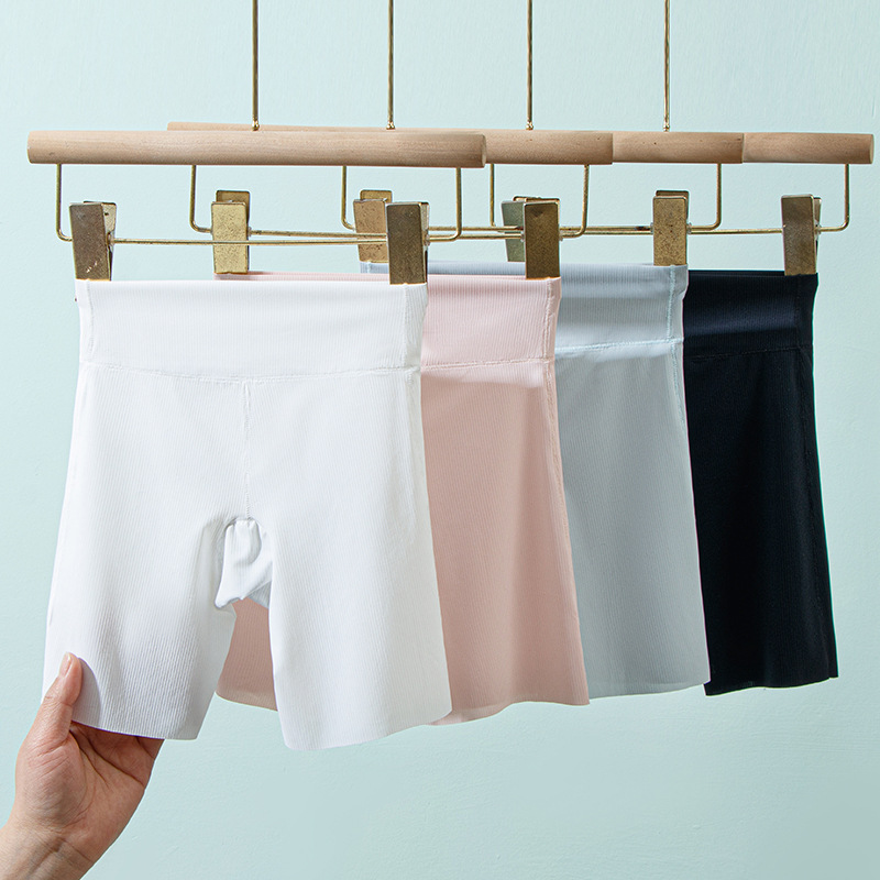 Girls' Safety Pants Anti-running Light Summer Thin Ice Silk Bottoming Shorts Children's Traceless Underwear Two-in-One Matching Skirt