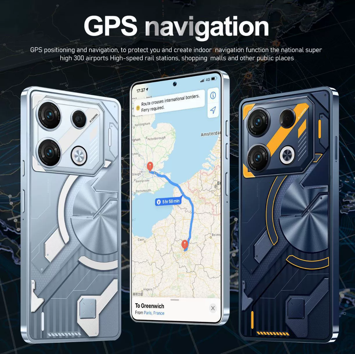 Cross-border телефон Jodom GT10PRO 1ГБ+16ГБ, 1300МП AI камера, Черный/Белый - США/Европа/Великобритания/Австралия