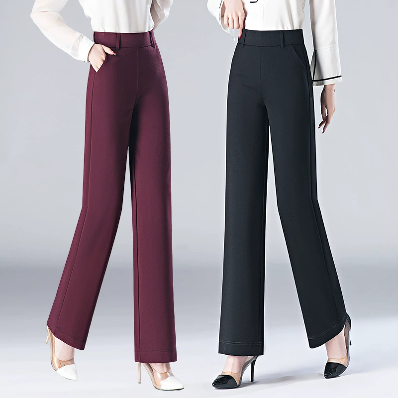 Suit, spring summer thin trousers, high-end, high waist, loose straight fit