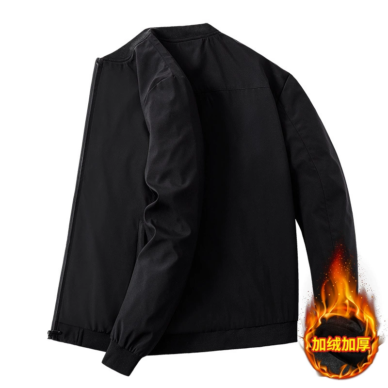 2025 новая куртка для трансграничной внешней торговли, мужская куртка большого размера, весенне-осенняя универсальная тонкая повседневная бейсбольная форма в корейском стиле, верхняя одежда чистого цвета