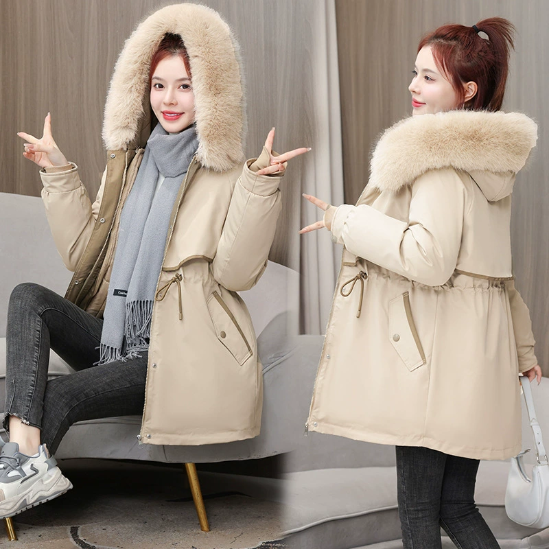 Long removable keep warm down jacket with down, 2023 years, mid-length, fitted