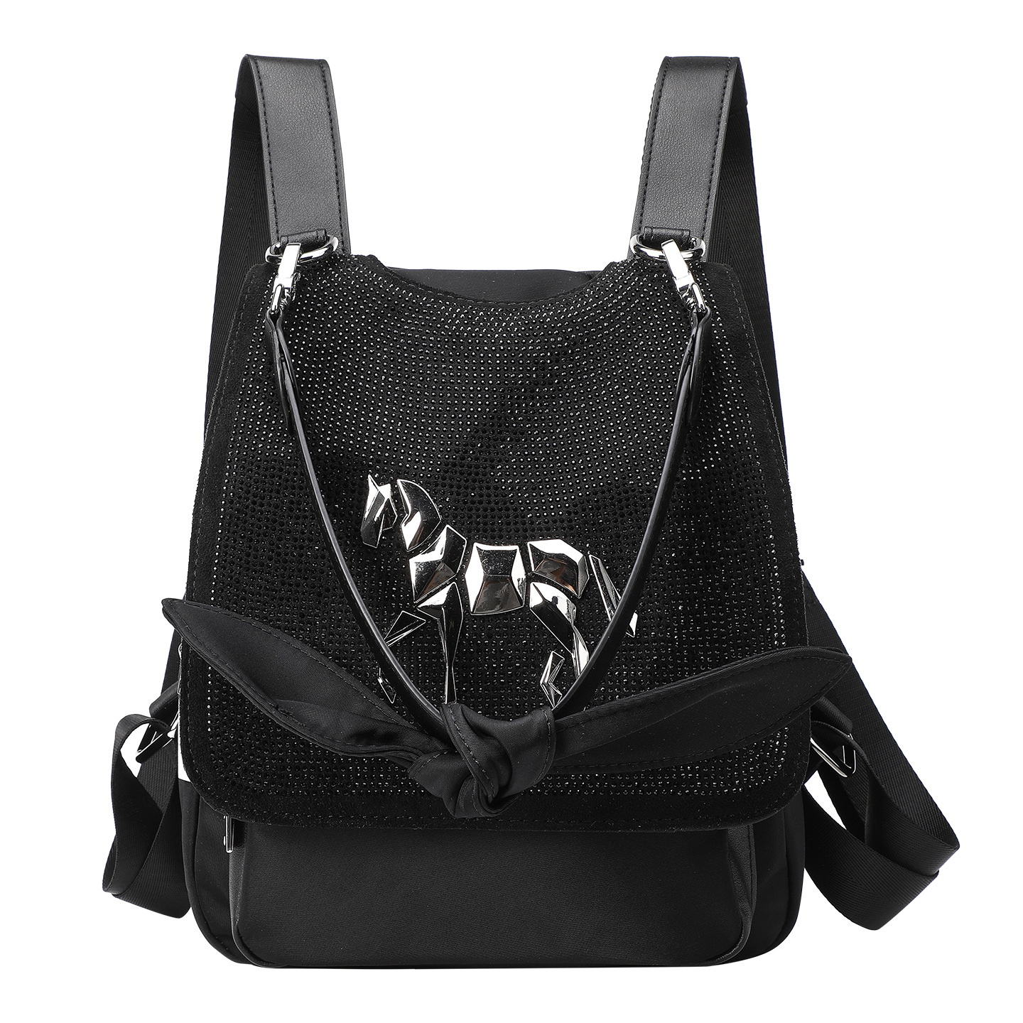 Casual damas mochila con diamantes de alta calidad animal con cremallera suave mochila de viaje de almacenamiento de moda LP7279 #