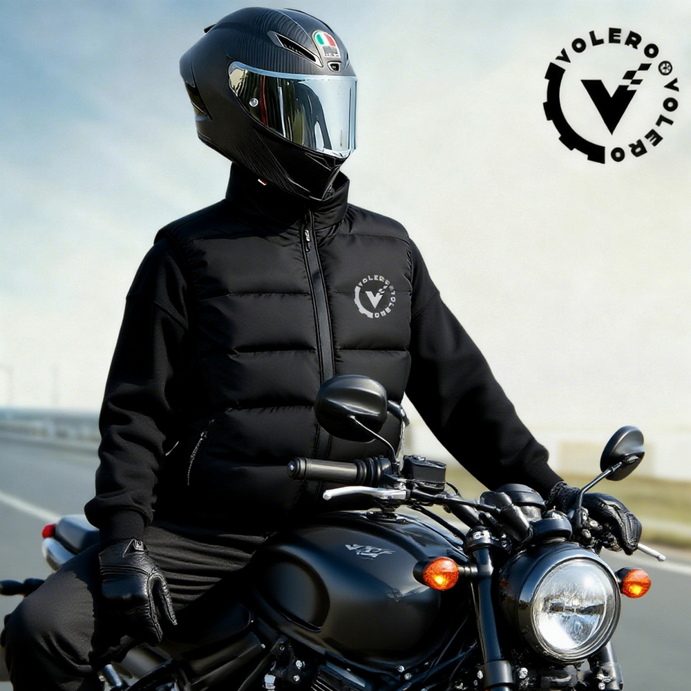 VOLERO motocicleta invierno ropa de ciclismo impermeable con camisa gruesa a prueba de viento locomotora anti-caída chaleco de asalto para hombres y mujeres