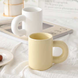 北欧ins个性化手把大耳朵马克杯办公室水杯礼品杯子ins风陶瓷杯