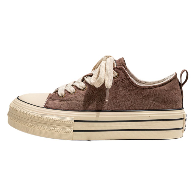 2023 autumn new platform couple board shoes men's and women's same canvas shoes basic three-time vulcanized shoes men's shoes