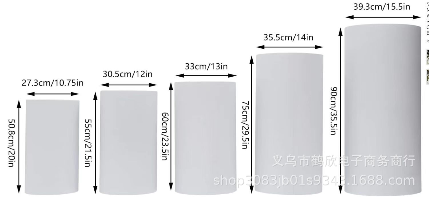 Venta caliente transfronteriza engrosada cubierta de la columna cubierta de la Mesa del cilindro decoración del partido cubierta de la tabla de tela elástica patrón imprimible