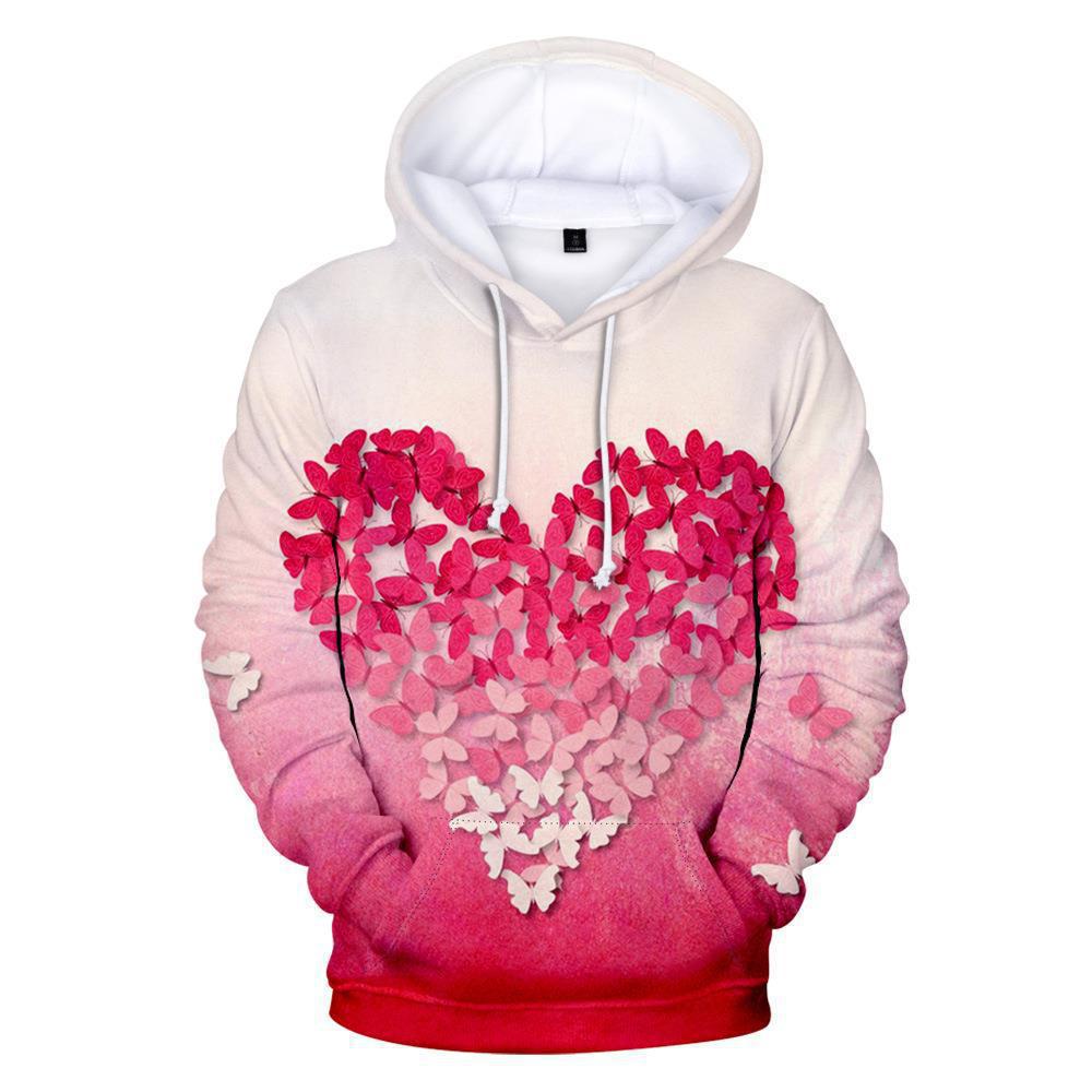 -Sudadera deportiva holgada con capucha impresa en 3D para hombres y mujeres con elementos del Día de San Valentín_voghion.com