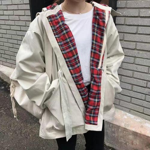 2023 new spring and autumn Korean style women's loose BF versatile tops retro windbreaker BF student jacket ins trend