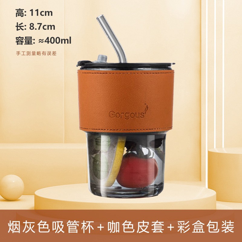 Taza portátil de fibra de bambú con pajita y logo personalizado Regalo promocional al por mayor