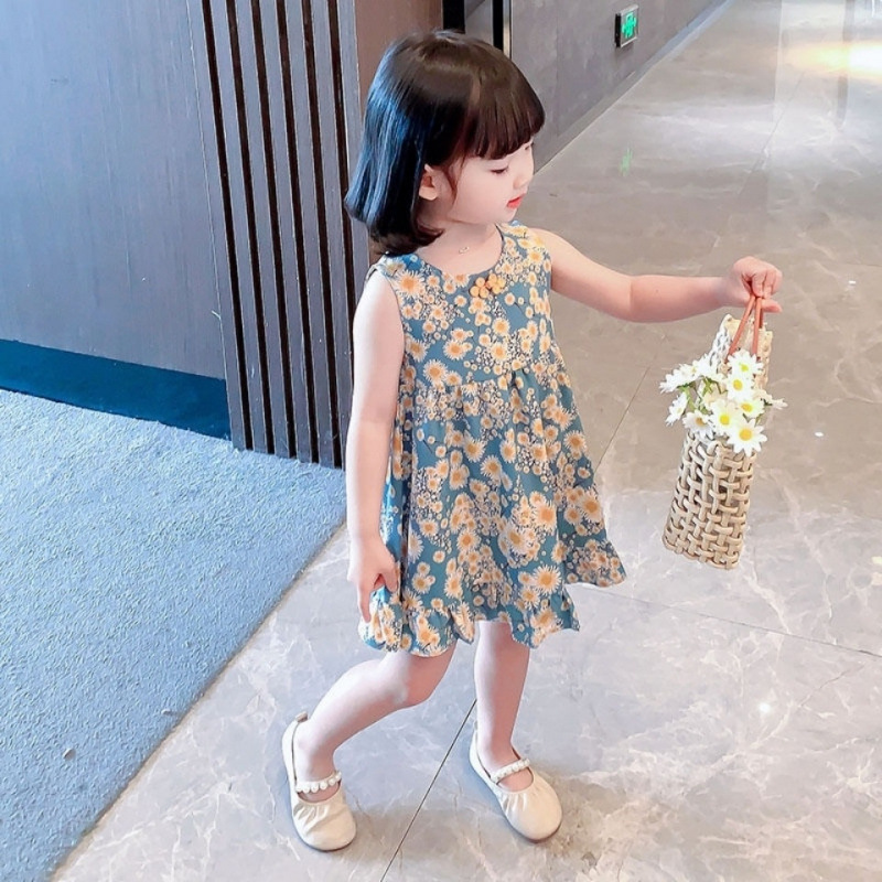 女童连衣裙2025夏季新款童装背心裙儿童宝宝韩版