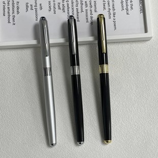 Cross-Border Hot Selling Metal Signature Pen Business Office Ball Pen Black Advertising Gift Pen Gel Pen Office Stationery