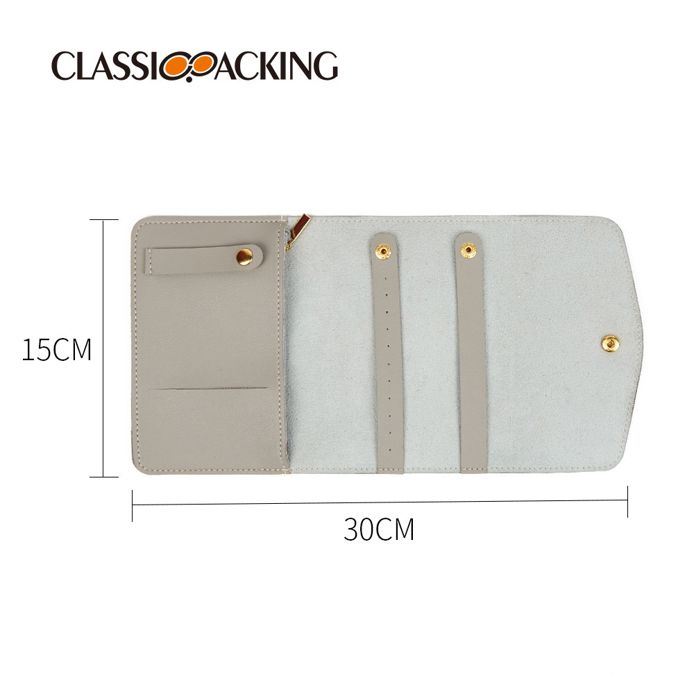 Bolsa de joyería al por mayor bolsa de almacenamiento de joyería tipo sobre plano bolsa de cosméticos de mano portátil bolsa de almacenamiento de joyería