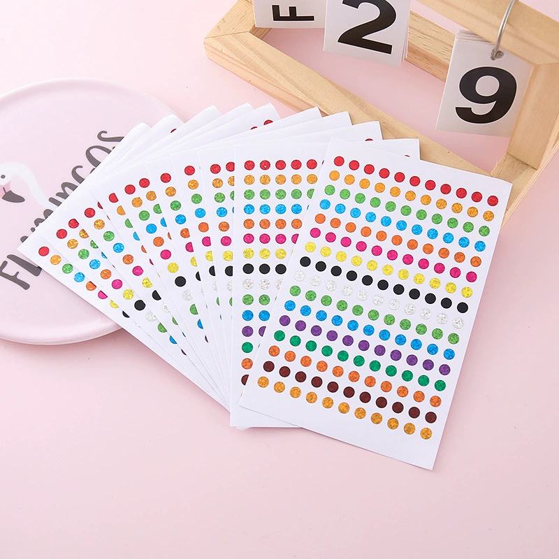 Трансграничная цветная маленькая наклейка в горошек круглый блестящий логотип наклейка ручной книги фотоальбом DIY декоративные наклейки