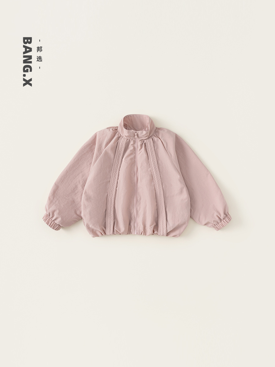 Yoobao ropa infantil de niñas abrigo de viento otoño 2025 nuevo estilo coreano de niñas abrigo corto suelto vestido de otoño