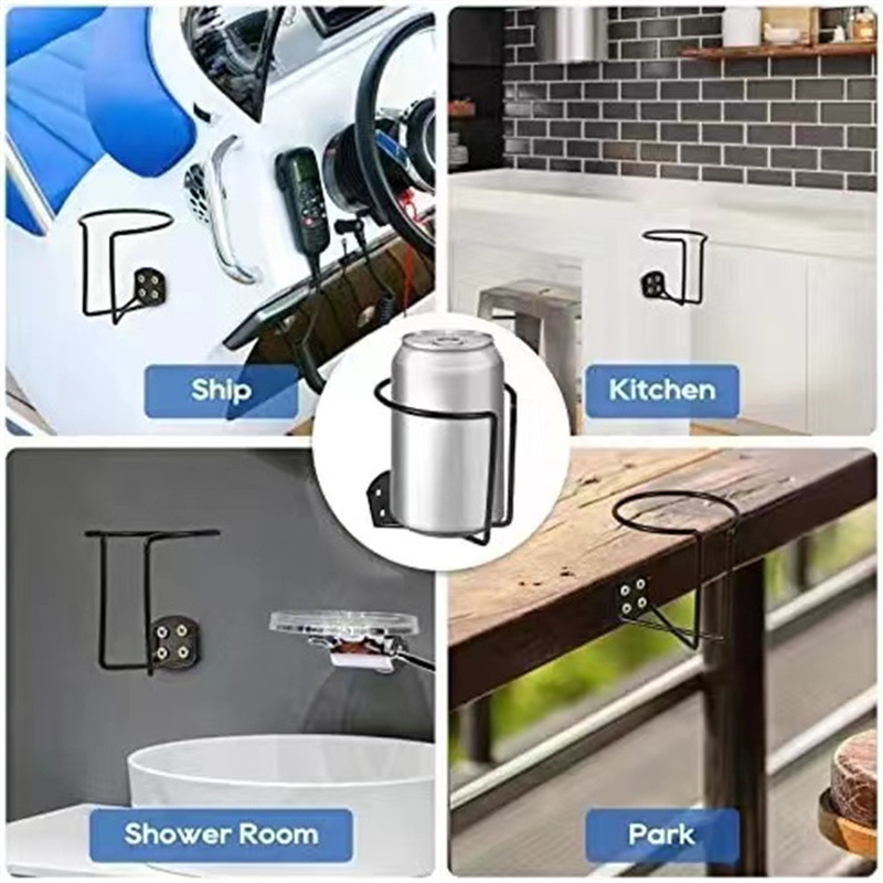 Car Car Water Cup Holder Ship RV Yacht Modified Iron Cup Holder Wall-mounted Desk Beverage Cup Holder