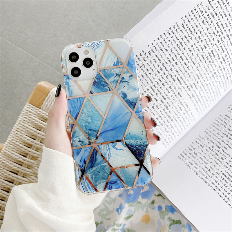 Fashion Geometric Marble Pattern Manti-drop Mobile Phone Case display picture 4