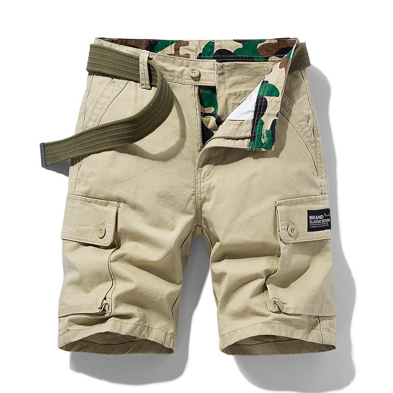 Men's Printed Workwear Multi-Bag Pants Washed Cotton Thin Pants Shorts Slim-Fit Outdoor Casual Shorts Men's Printed Workwear Multi-Bag Pants Washed Cotton Thin Pants Shorts Slim-Fit Outdoor Casual Shorts
