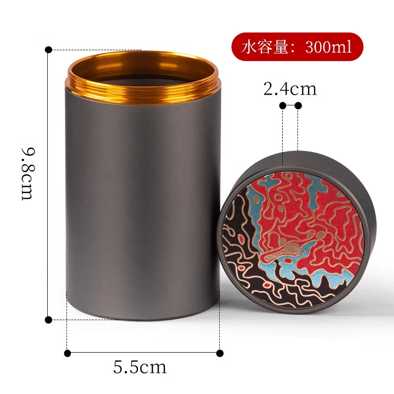 Metal handheld tea for traveling, big small box
