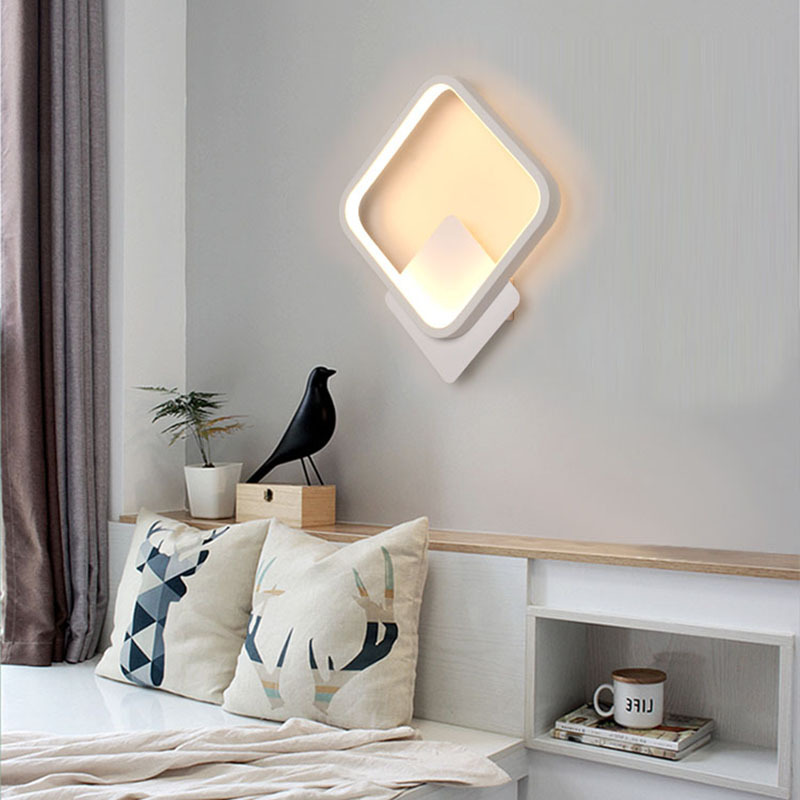 Luz de cabeza nórdica creativa en la pared de la cabecera sala de estar simple lámpara de pared pasillo escalera dormitorio moderna lámpara de cabecera lámpara de pared LE
