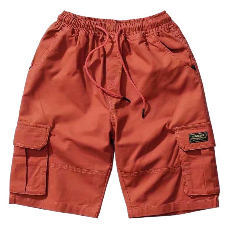 2021 verano nuevos pantalones cortos de ropa de trabajo para hombres marca de moda de estilo coreano pantalones de longitud media rectos casuales pantalones cortos entrega de una pieza