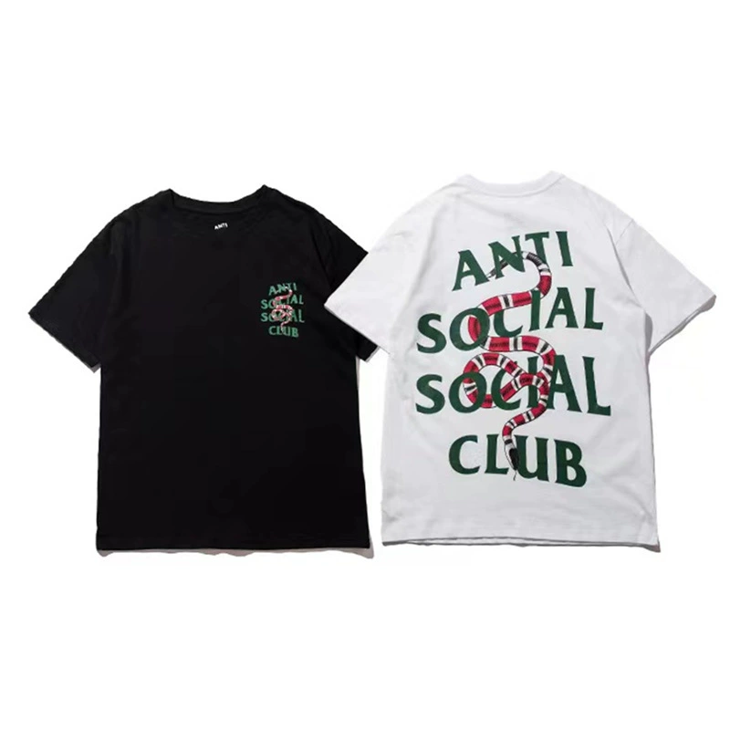 Трансграничный американский модный бренд assc азиатская лимитированная футболка с коротким рукавом и принтом в виде буквы Viper, мужская и женская пара, High Street, с коротким рукавом