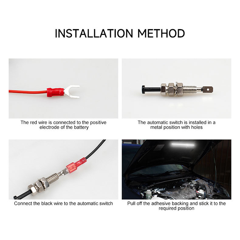 Cross-Border Supply 12V Car Hood Lighting Lamp Emergency Inspection Lamp Hood Light Led Car Decorative Light