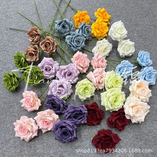 Artificial Flower Special Price 3-Head Diamond Rose Wedding Road Guide Waterfall Rose Wall Photography Props Decorative Flowers