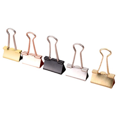 Cross-border long tail clip set 25MM 19MM 15MM ticket holder swallowtail clip 150 folders