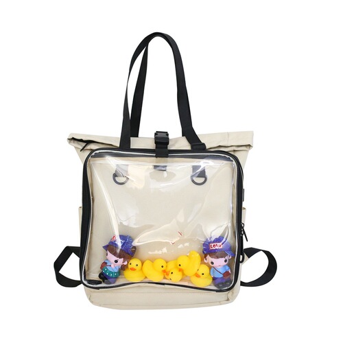 Backpack Korean Version Origin Host Transparent Bag PVC Pain Bag Women's Dual Shoulder Bag Crossbody Bag Single Shoulder Bag Women's Large