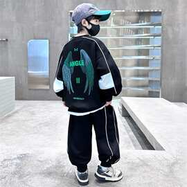 儿童装男童秋装套装2026新款春秋款男孩春季大童运动卫衣酷帅气潮