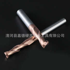 2刃钨钢铣刀55度直柄两刃硬质合金cnc涂层平底键槽铣刀立铣刀