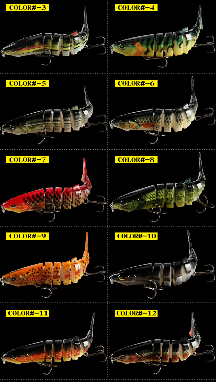 Multi Jointed Fishing Lures Hard Swimbaits Bass Trout Fresh Water Fishing Lure