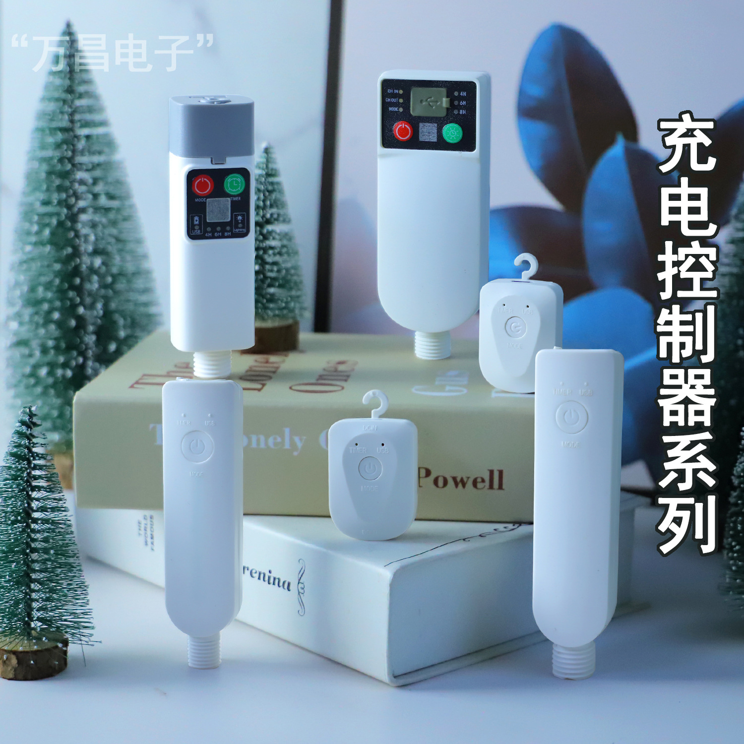 Transfronterizos LED String Power Cargador USB controlador de alimentación impermeable con interruptor de lámpara de camping duradero