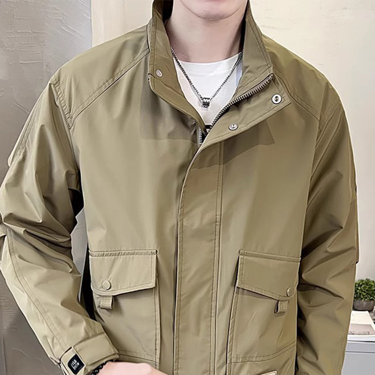 Chaqueta de herramientas guapa para hombres, estilo de primavera y otoño, cárdigan de marca de moda suelta, solapa, estilo funcional, chaqueta casual, chaqueta, hombre