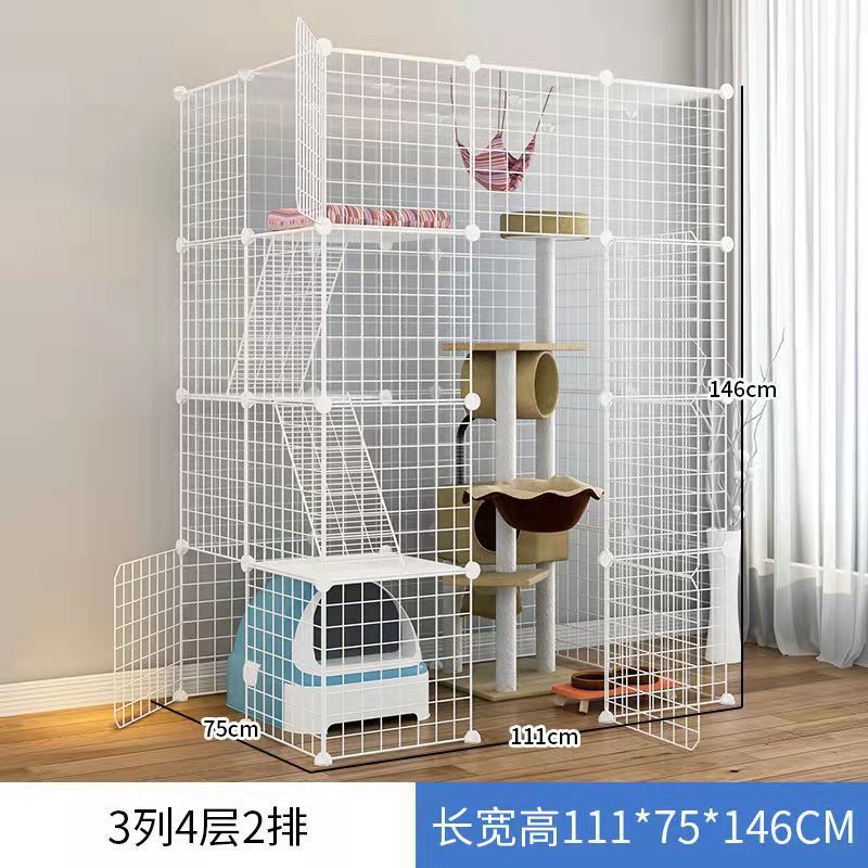 Jaula de gato de gran tamaño Villa oferta especial Casa de gato de tres capas hogar interior mascota gato casa nido espacio de gran tamaño plegable