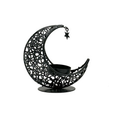 Factory direct sales cross-border Middle Eastern style iron candlestick three-dimensional moon candle cup film and television props bedroom living room decorations