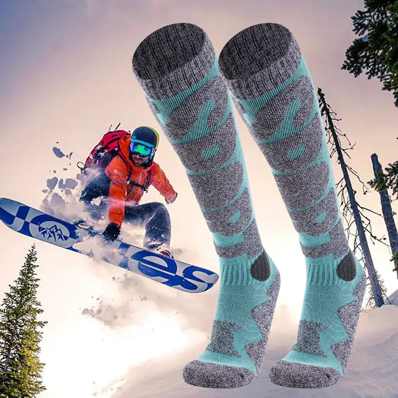 Amazon ski socks warm over-the-knee socks suitable for snowboard outdoor sports long tube climbing socks performance socks