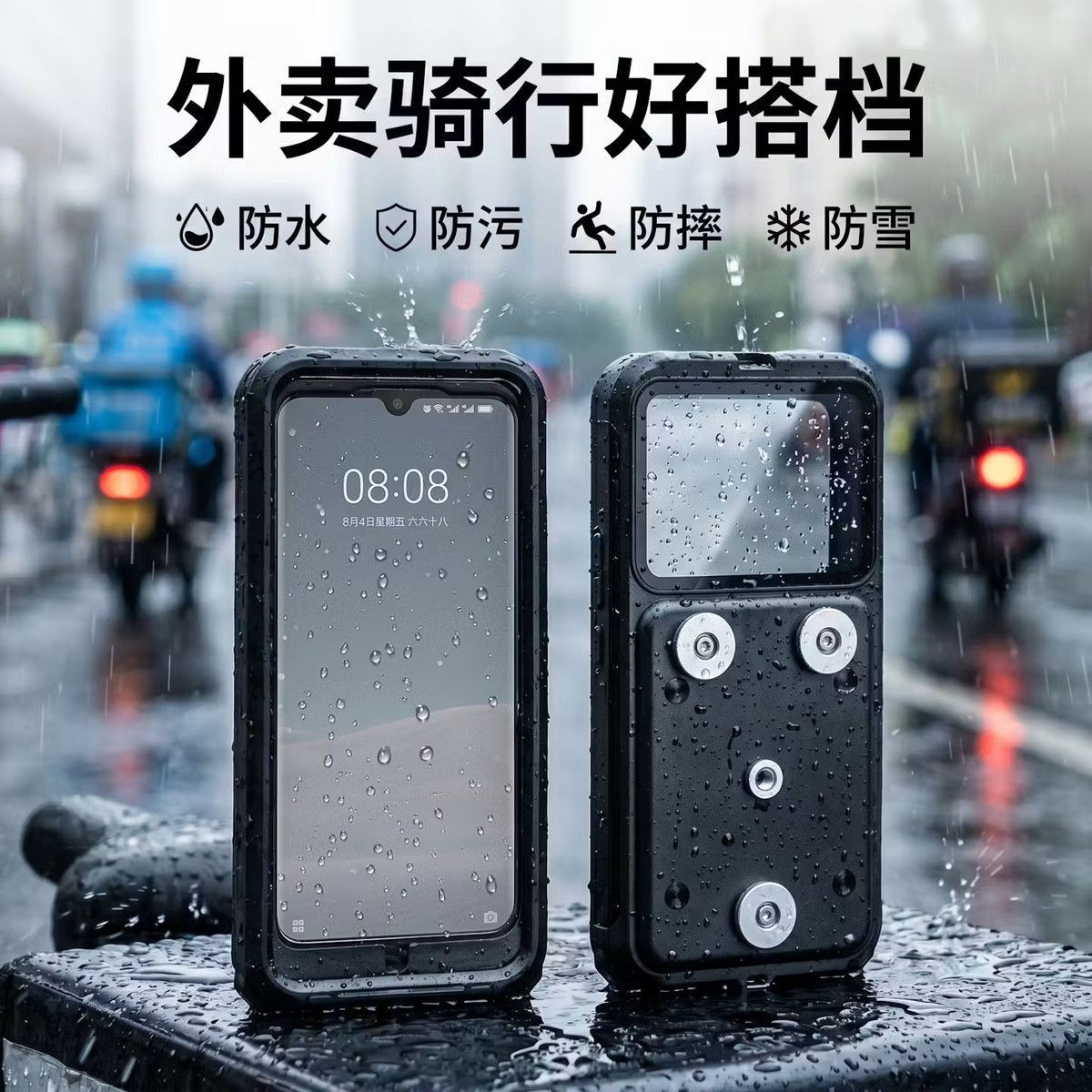 Factory Direct Sales Car Charger Waterproof Magnetic Charging Phone Holder Rider Super Fast Charging Electric Vehicle Motorcycle