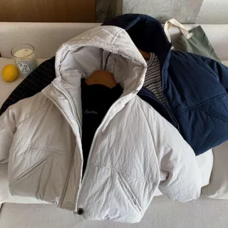 儿童棉服韩版冬季连帽加绒加厚中小童百搭男童保暖休闲女童外套