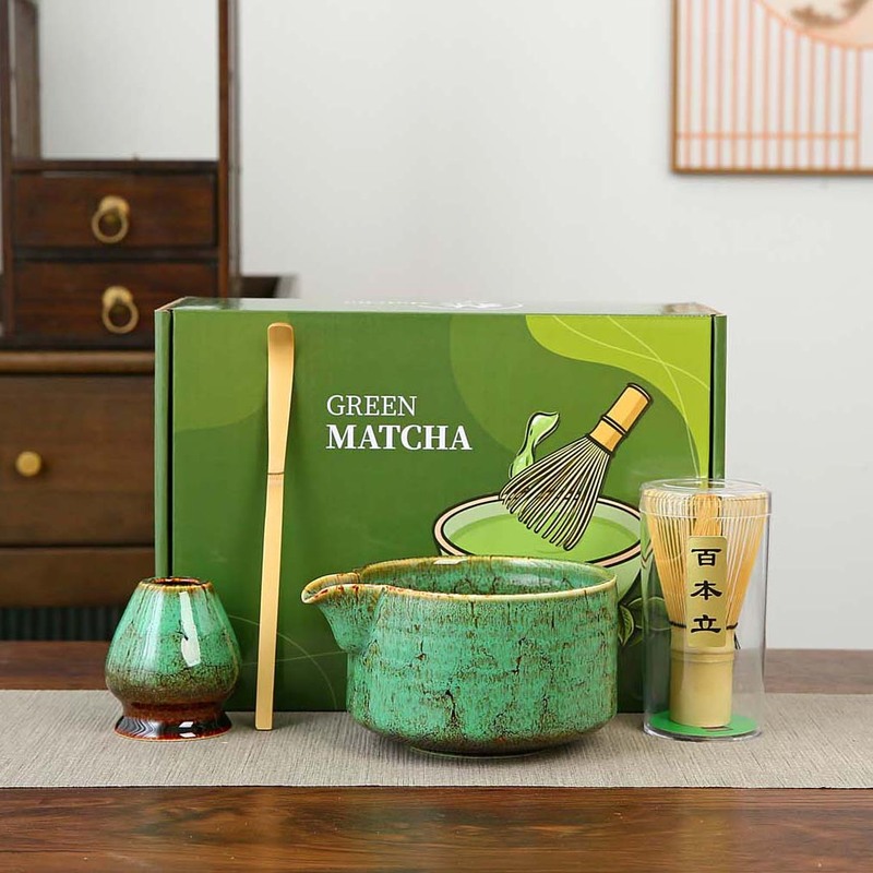 跨境抹茶碗套装点茶打茶用具茶筅立茶筛茶道配件抹茶刷工具搅拌器|undefined