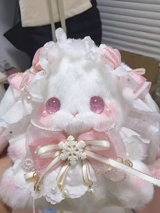 Cartoon high quality brand rabbit flower-shaped, shoulder bag, Lolita style, full set