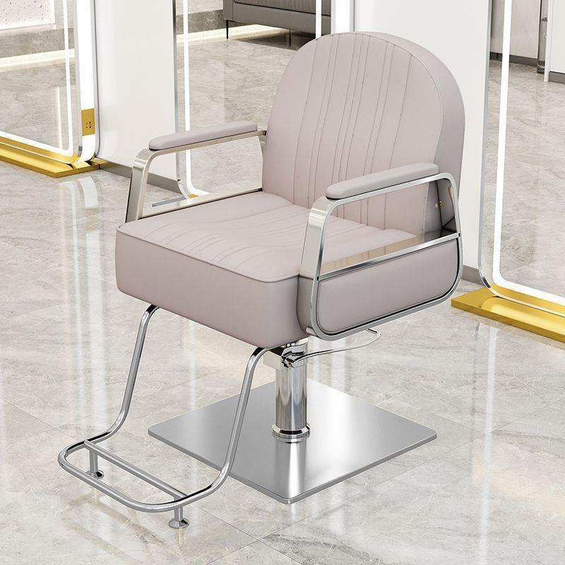 Silla de peluquería silla de salón de peluquería silla de corte de pelo silla de elevación rotativa de acero inoxidable silla de barbero image 28